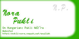 nora pukli business card